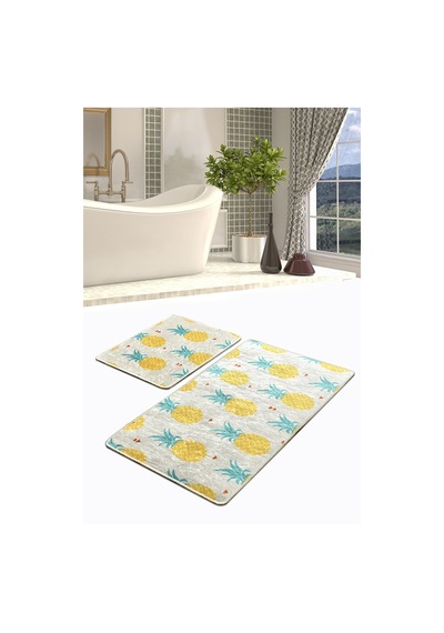 Chilai Home Ananas Djt 2 Lı Set Banyo Halısı Çok Renkli