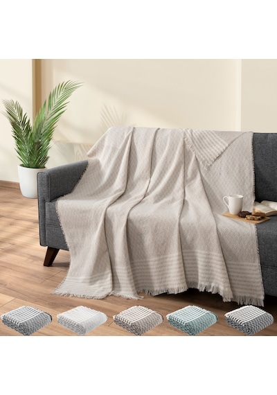 Bej Koltuk Kanepe Örtüsü Koruyucu Koltuk Şalı 170x200 Çekyat Örtüsü