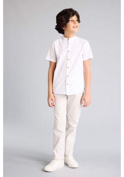 Defacto Regular Fıt Düz Paça Gabardin Pantolon Erkek Çocuk G8009a826spgr492 Gri-gr492