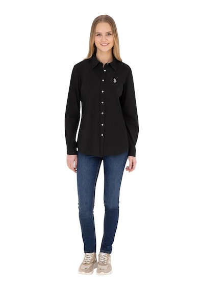 U.S. Polo Assn. Kadın Uzun Kollu Basic Gömlek 1840369 Siyah