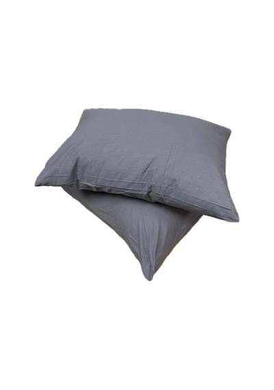 Clasy 2 Adet %100 Pamuk Ranforce Yastık Kılıfı 50 X 70 Gri