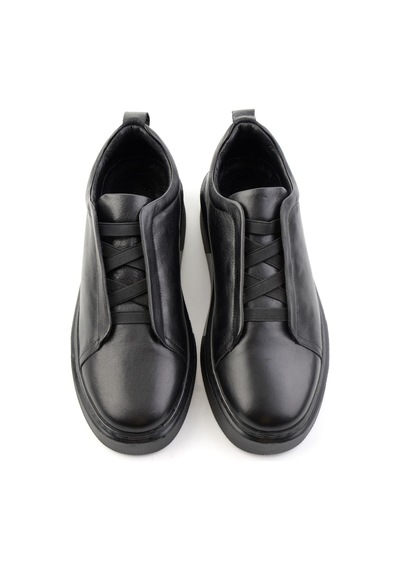 Bambi Siyah Napa Hakiki Deri Erkek Sneaker E01803450543
