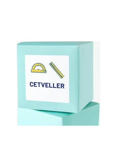 Cetvel Okul Öncesi Etiket Kare Mat Sticker Thank You Serisi 4.5 Cm 40 Adet Çok Renkli