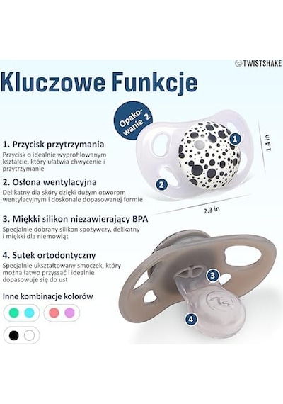 Silikon 2 Li Emzik Seti Gri Beyaz 6+ Ay Açık Bej