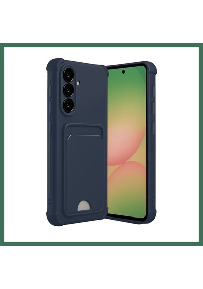 En-cag Samsung Galaxy A36 Uyumlu Kılıf Kelvin Kartvizitli Silikon - Lacivert Bss