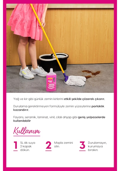 Mucizevi Çok Amaçlı Yüzey Temizleyici 1litre Tekli