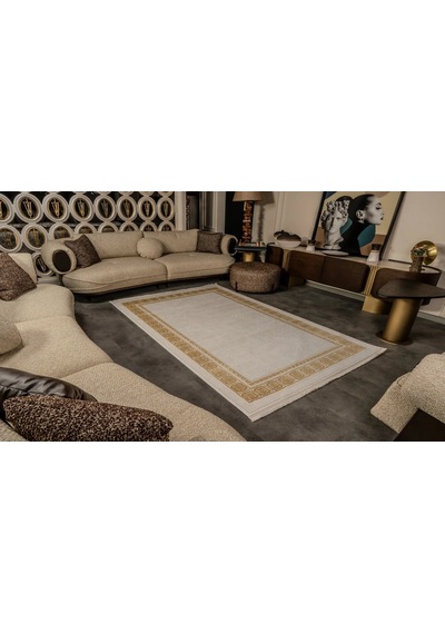 Kreasyon Halı Cunda Cn004 Bej Makine Halısı