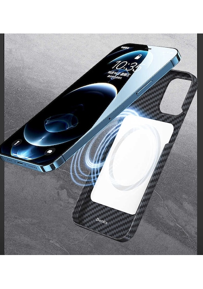 Benks Apple Uyumlu iPhone 12 Pro Max Kılıf Benks MFİ Magsafe Magnetic Aramid Kapak ZORE-218867