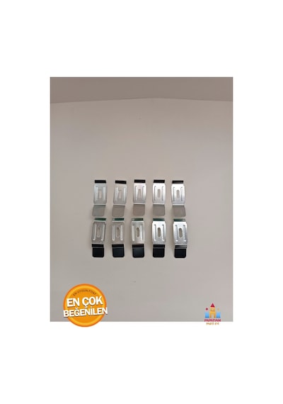 Stor Zebra Perde Metal Ayak Tavana Duvara Montaj Aparatı Kapalı Kasa 5 Cm Metal Portray 10 Adet Gri