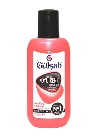 Gülşah Koyu Renk Ojeler için Aseton Pembe 125 ML