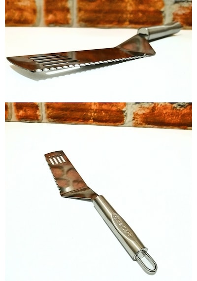 Paslanmaz Çelik Keskin Kenarlı Pasta Kek Börek Spatulası - 1 Adet gümüş