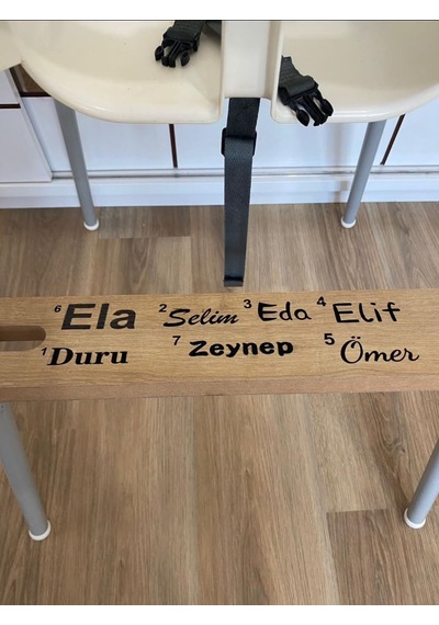 Kişiselleştirilebilen Ergonomik-yükseklik Ayarlanabilen- Masif Ağaçtan Üretilmiş Kayma Önleyici Conta Mama Sandalyesi Ayak Desteği