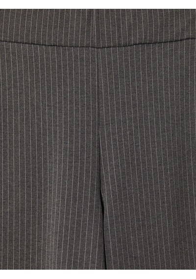 Lcw Modest Gri Çizgili Geniş Paça Kadın Pantolon