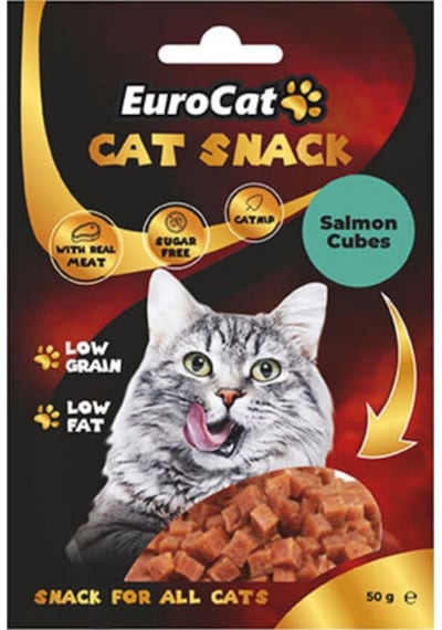 Eurocat Salmon Cubes Yetişkin Kedi Ödülü 50 G