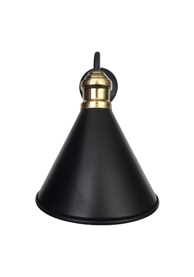 Mylights Retro Rustik Metal Konik Aplik En 18 Cm Siyah