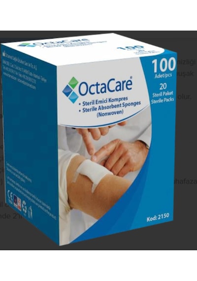 Octacare Steril Emici Kompres Non-wowen 7,5cm X 7,5cm 100 Adet