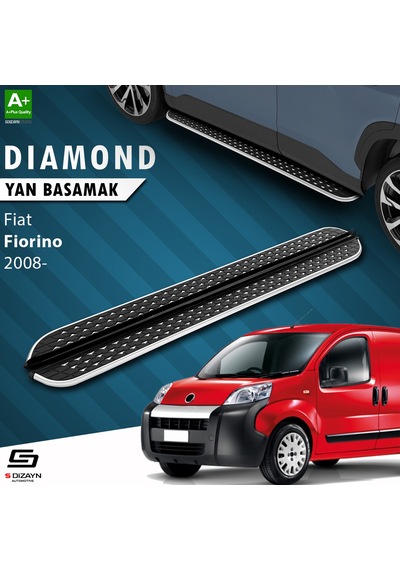 S-dizayn Fiat Fiorino Diamond Krom Yan Basamak 173 Cm 2008 Üzeri
