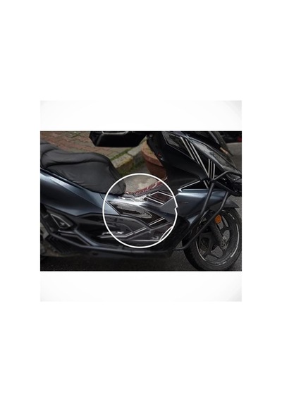 Pcx 125 2021 Karbon Neon Sarı Motosiklet bacak Koruyucu sticker pad