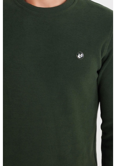 Tudors Erkek Slim Fit Dar Kesim Pamuklu Selanik Kumaş Bisiklet Yaka Yeşil Sweatshirt-35776 Yeşil Tudors Erkek Slim Fit Dar Kesim Pamuklu Selanik Kumaş Bisiklet Yaka Yeşil Sweatshirt-35776 Yeşil
