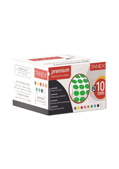 Tanex Nokta Etiket 10 Mm 5000 Li Yeşil Tekli Kutu Diğer