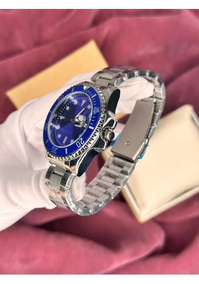 Daytona Kronograf Ful Lacivert Kardan Erkek Kol Saati Gümüş - Lacivert