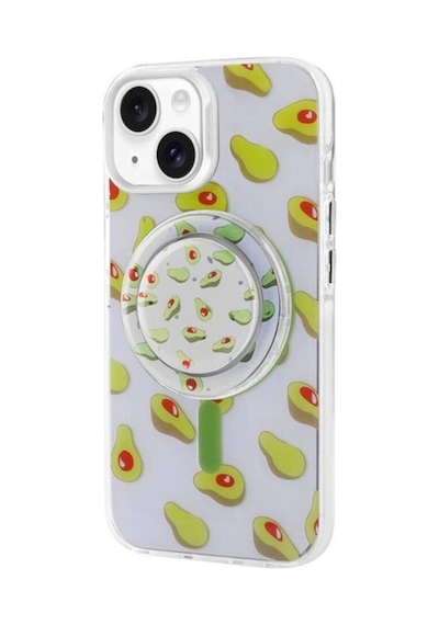 Apple Uyumlu iPhone 14 Kılıf M-safe Şarj Özellikli Tak-çıkar Pop Soketli Zore Tiktok Kapak Yeşil