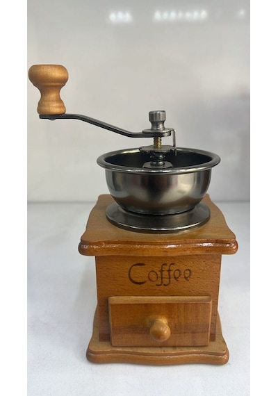 Kahve Değirmenive Moka Pot 6 Lık 2 Li Set Siyah
