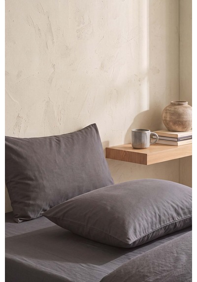 Füme Ranforce %100 Pamuklu 2'li Yastık Kılıfı 50x70 Cm