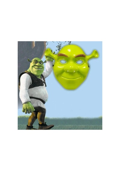 Yeşil Shrek Maskesi 21x25 Cm Diğer