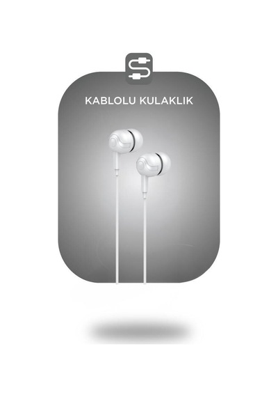 Premium Günlük Bilgisayar İçin Mikrofonlu Kablolu Kulaklık H10 Beyaz