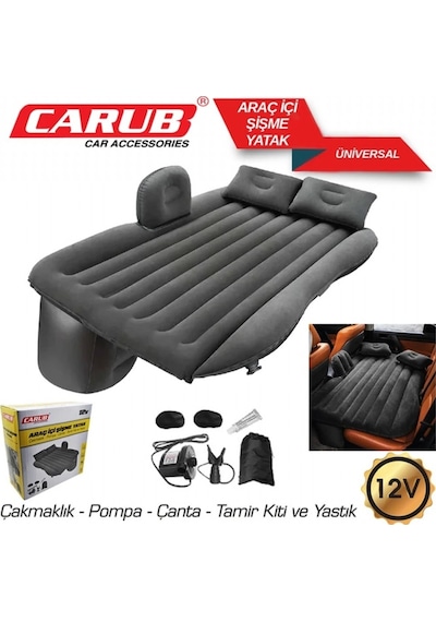 Carub Araç İçi Şişme Yatak 12v Pompa + Yastık Seti Br4620645