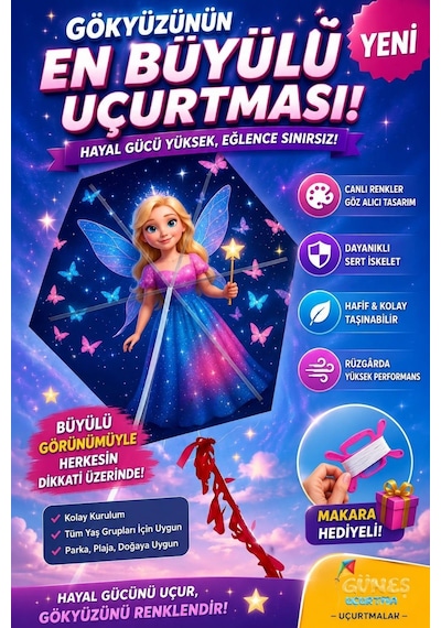 Peri Kızı Uçurtma 50 Mt İpli