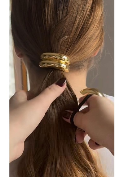Kadın Lastikli Toka Gold