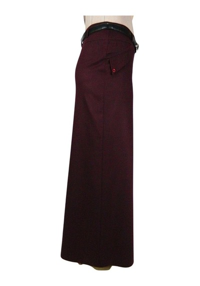 Kadın Bordo Uzun Etek Gkc5277-Bordo-38 Bordo