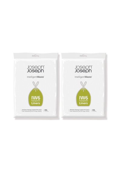 Joseph Joseph 30118 Iw6 30 Litre Çöp Torbası 40'li Paket Şeffaf, Şeffaf