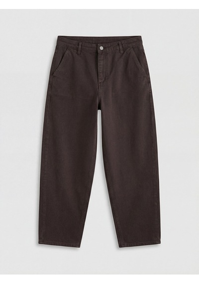 Lcwaıkıkı Classic Kahverengi Yüksek Bel Barrel Fit Kadın Jean Pantolon