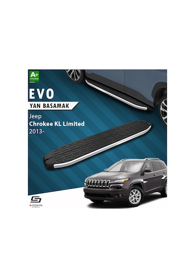 S-dizayn Jeep Cherokee Kl Evo Krom Yan Basamak 173 Cm 2013 Üzeri