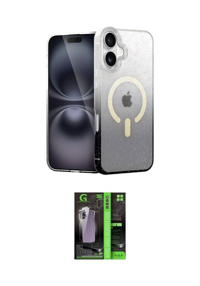 Cep 20-26 Apple Uyumlu İphone 16 Kılıf Eksen Minimal Özel Seri İkili Koruma Seti Najmaddin Pembe