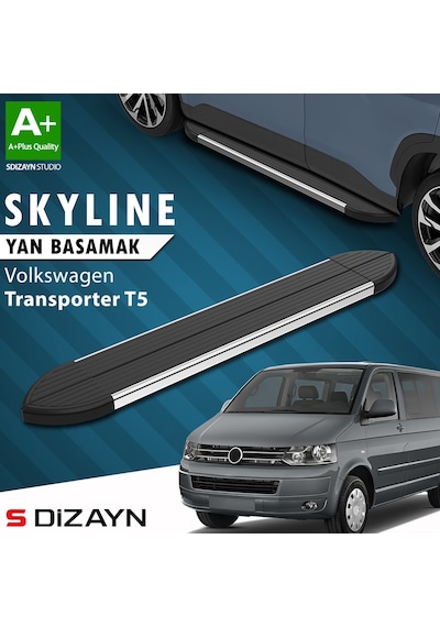 S-dizayn Vw Transporter T5 Kısa Şase Skyline Krom Yan Basamak 213 Cm 2003-2015 A+ Kalite