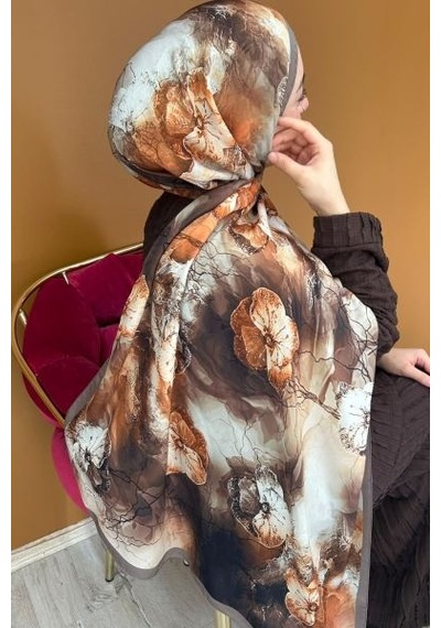 Mimiyum Perla Şal- Orkide Desen - Model 4 Çok Renkli