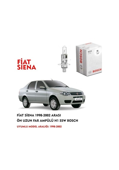 Fiat Siena 1998-2002 Arası Uyumlu Ön Uzun Far Ampülü H1 55w
