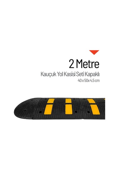 Kauçuk Hız Kesici, Yol Kasisi Eko 4 Bantlı - 2 Metre Set-3952