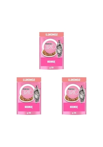 Somonlu Yavru Kediler İçin Yaş Mama 85 Gr 3 Paket