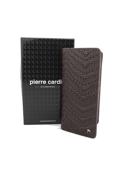 Pierre Cardin Örgü Desenli Deri Erkek Cüzdan Dik Model 11055