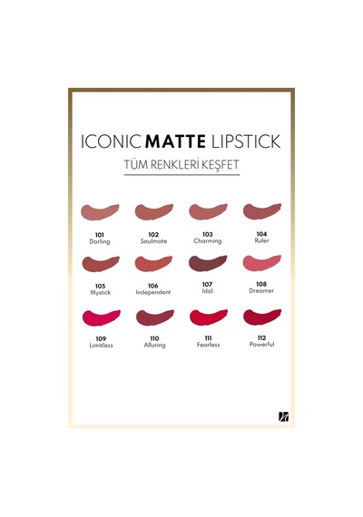 Note Cosmetique Iconic Matte Lipstick Kalıcı Mat Ruj 108 Dreamer - Pembe