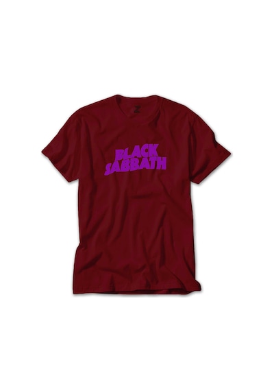 Black Sabbath Purple Yazı Kırmızı Tişört Kırmızı