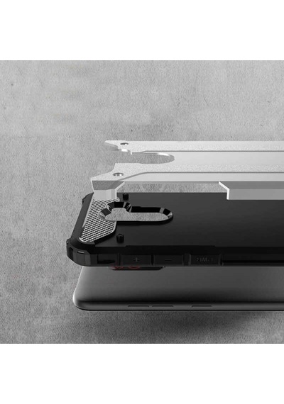 Noktaks - Xiaomi Uyumlu Xiaomi Pocophone F1 - Kılıf Çift Katman Zırh Tank Crash Military Kapak - Kırmızı