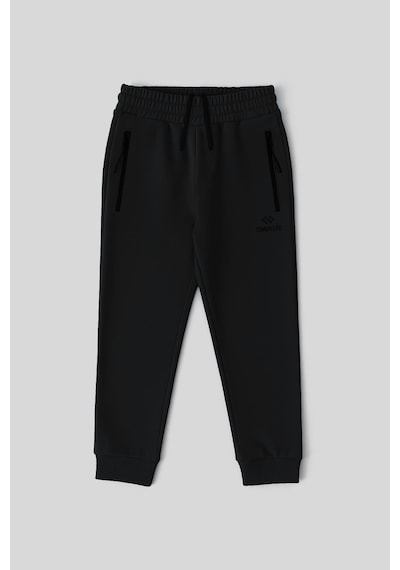 Tommylife Siyah Fermuarlı Standart Fit İnce Erkek Çocuk Eşofman Alt - 64042 SIYAH
