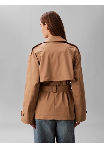 Calvin Klein Mıd Length Cotton Tr, Hms Kahverengi Kadın Ceket