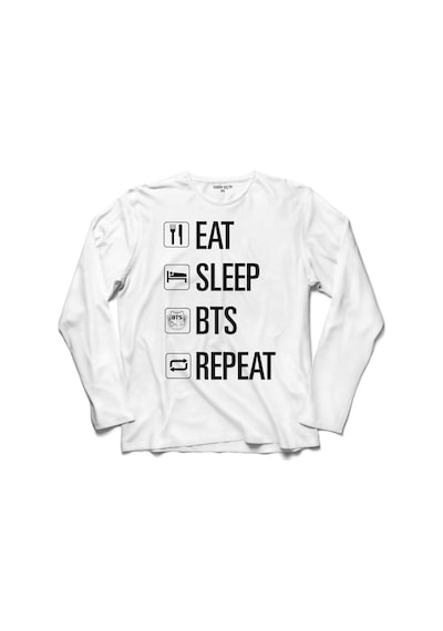 Eat Sleep Bts Repeat Only By Dexta Bangtan Boys Uzun Kollu Tişört (518430928)